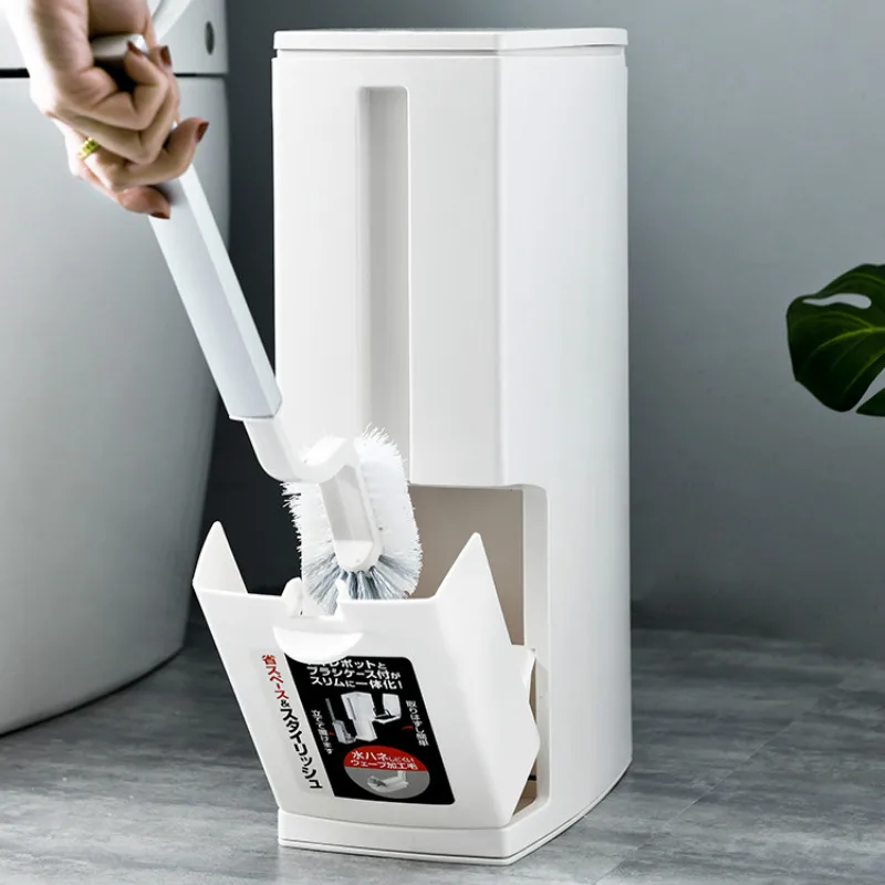 

Stacked Toilet Trash Can Recycling Big White Set Trash Can With Lid Toilet Brush Cubo Basura Reciclaje Room Accessories DE50LJ