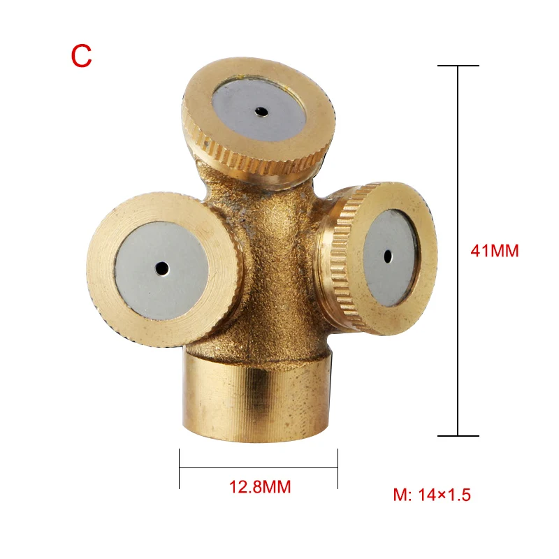 1/2/3 отверстие для сада Распылительная насадка латунная Регулируемая