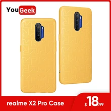 realme x2 Pro Чехол PU+ TPU устойчивый к царапинам дизайн для камеры, экран эскорт анти-падение 3D горячий процесс нажатия
