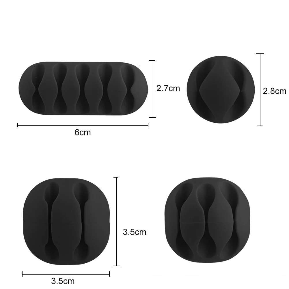 Cable Holder Protector Management Organizer Finishing Desktop Plug Long strip Silicone Wire Retention Clips Power Cord Winder | Дом и сад