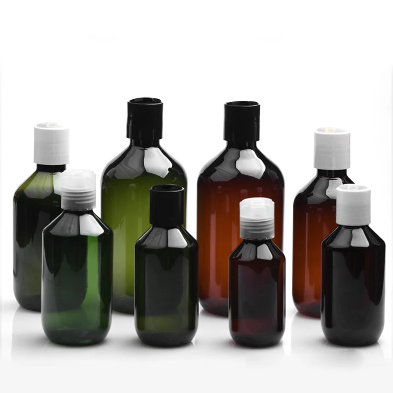 

100ml 150ml 200ml 300ml 400ml 500ml Empty green brown Liquid Soap Lotion Cosmetic Bottle Containers Disc Cap Lotion Bottles