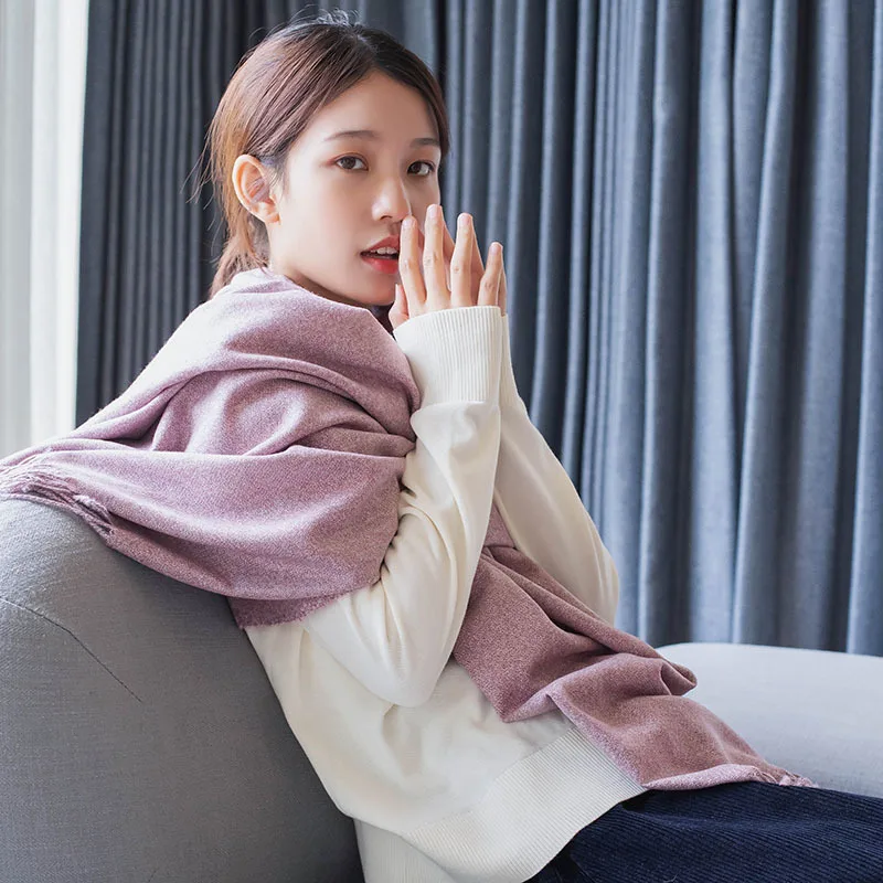 SP & CITY простой Однотонный женский шарф снуд с кисточками для зимы винтажная