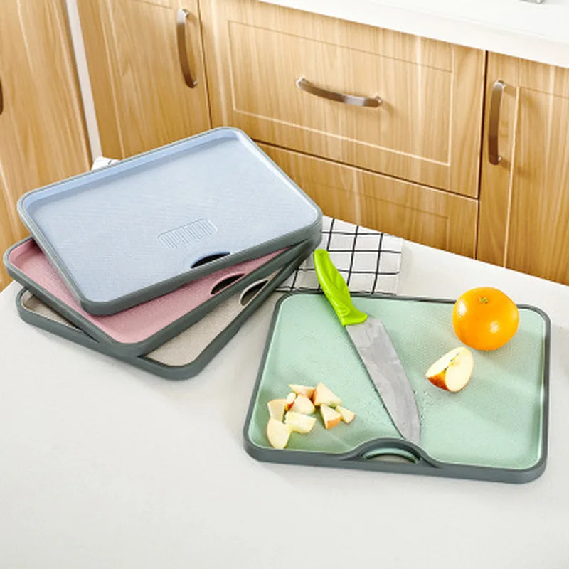 Пластиковая разделочная доска Экологичная из пшеничной соломы прямоугольная