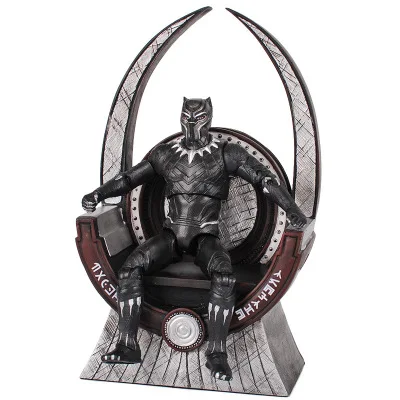 

Anime Marvel Avengers Wakanda Black Panther Throne Resin Model Collection Toys Gifts for children