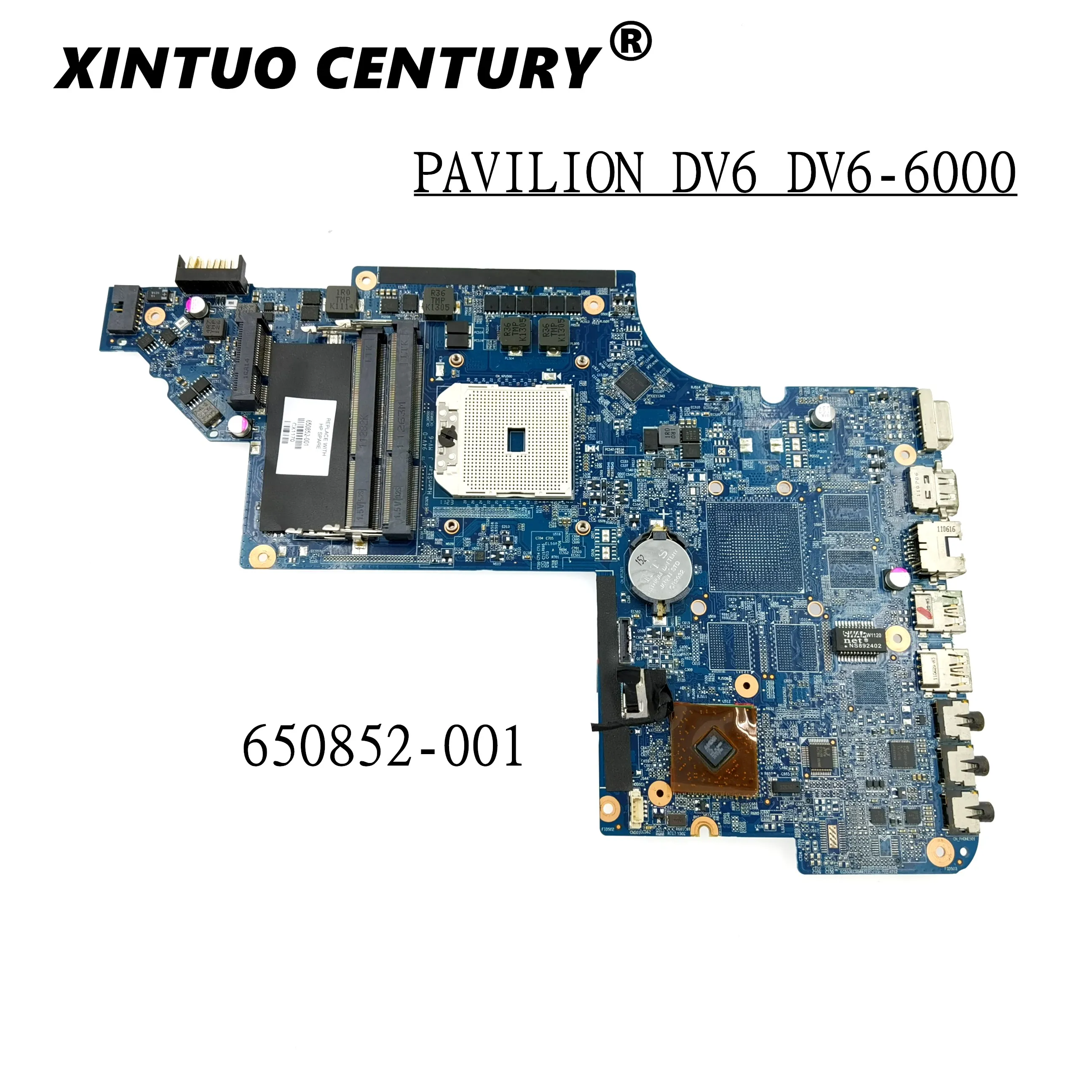 

Материнская плата для ноутбука HP Pavilion DV6 DV6-6000 650852-001 аккумулятор большой емкости DDR3 материнская плата 100% тестирование
