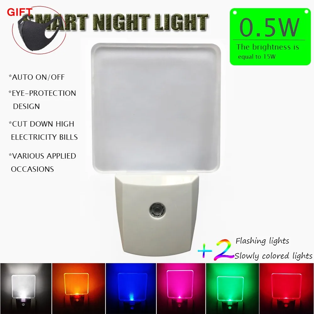

Пять-LED освещение ночник US EU Plug лампа 11V 240V Мощность настенных розеток, легкое детское транспортное средство с Спальня коридор настольная ла...