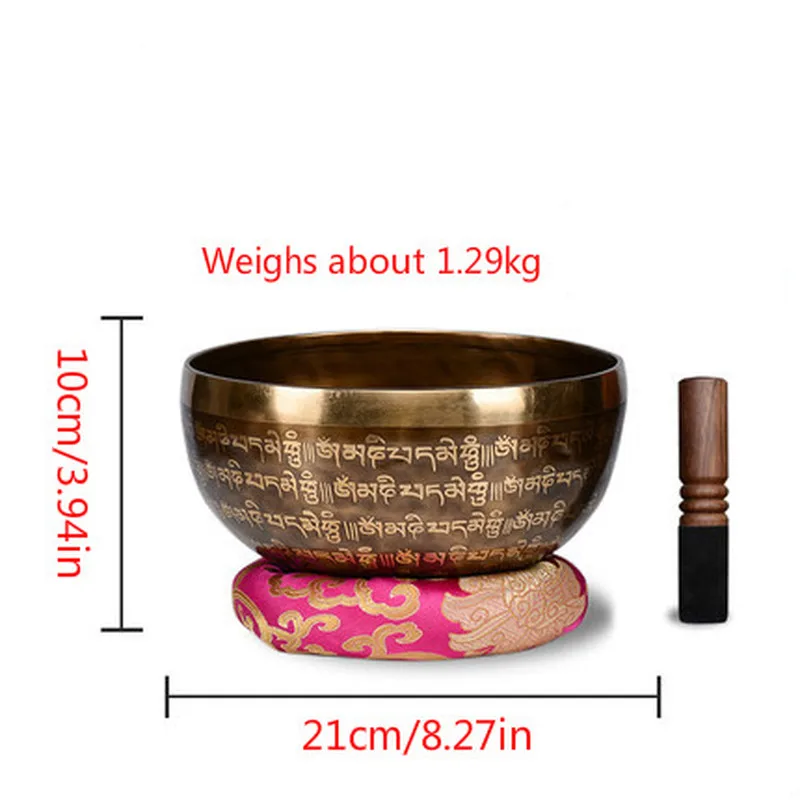 

Tibetan Singing Bowl Set Sound Therapy Yoga Meditation Buddha Chakra Nepalese Handmade Copper Chime Buddhism Decoration