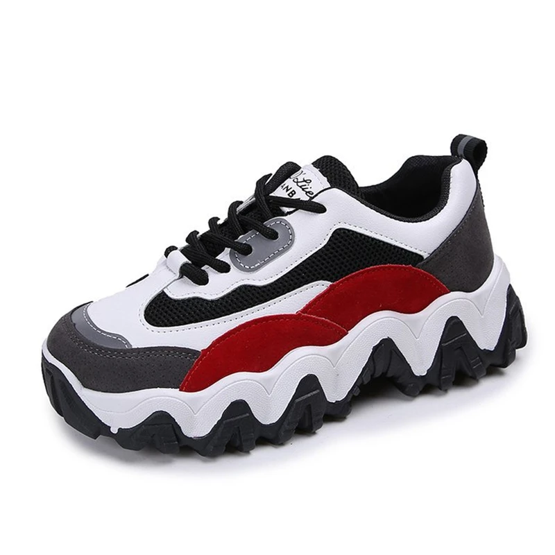 Женские сетчатые кроссовки на плоской подошве Весенняя Вулканизированная