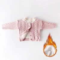girl sweater kids outwear tops%c2%a02022 beauty plus thicken warm winter autumn knitting woolen cotton overcoat children clothing