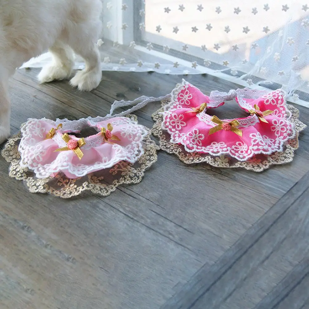 Слюна шейный платок практичный слюнявчик для домашних животных случайный цвет