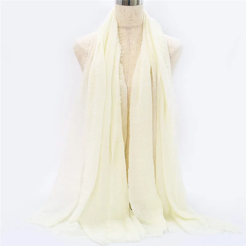 3 Женский хлопковый сплошной мусульманский головной платок, шали и палантины из пашмины, женский платок из вискозы, макси-хиджаб - Цвет: 3