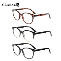 clasaga 3 pack high quality spring hinges reading glasses men and women classic oval frame hd reader eyeglasses