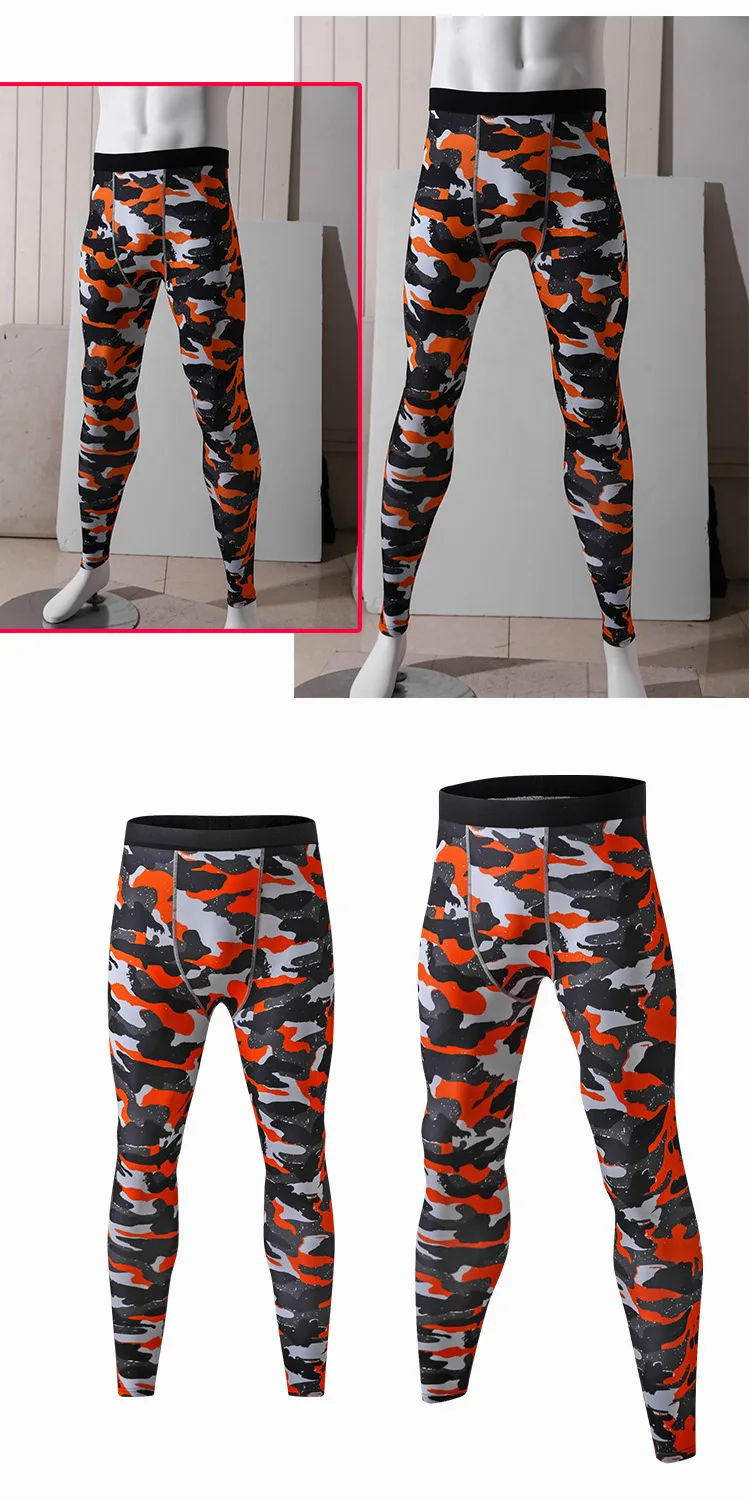 Мужские компрессионные штаны камуфляжные беговые Baselayer крутые сухие спортивные колготки леггинсы для спортзала для игры в баскетбол Велоспорт Йога Пешие прогулки