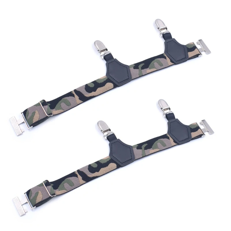 

Подтяжки для носков для мужчин и женщин, нейлоновые эластичные регулируемые Нескользящие подтяжки с камуфляжным принтом, 2 шт./пара