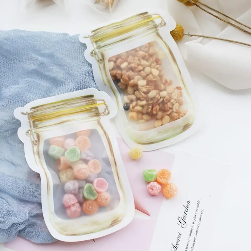 Акция! Мешки на молнии Mason Jar многоразовые герметичные пакеты для хранения