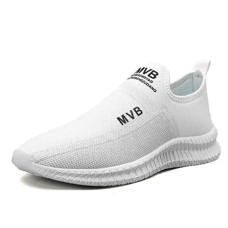 

Mesh Men Casual Sneakers Shoes Breathable Lightweight Outdoor Running Walking Male Footwear Slip-on Big Size 39-47