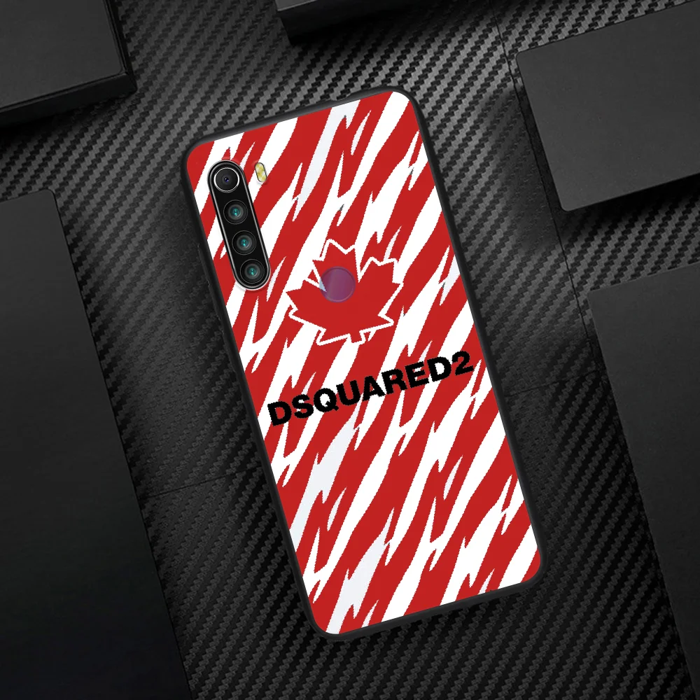 

DSQ2 D2 Fashion Trend Brand Phone Case Cover Hull For XIAOMI Redmi 7 7A 8 8A 9 9C Note 6 7 8 9 9S K20 Pro K30 black Funda