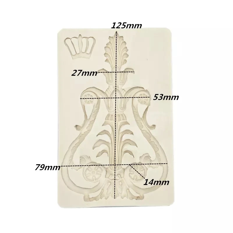 

European Crown Glyph Fondant Silicone Mold for DIY Pastry Cupcake Dessert Lace Cake Decoration Kitchen Accessories Baking Tool
