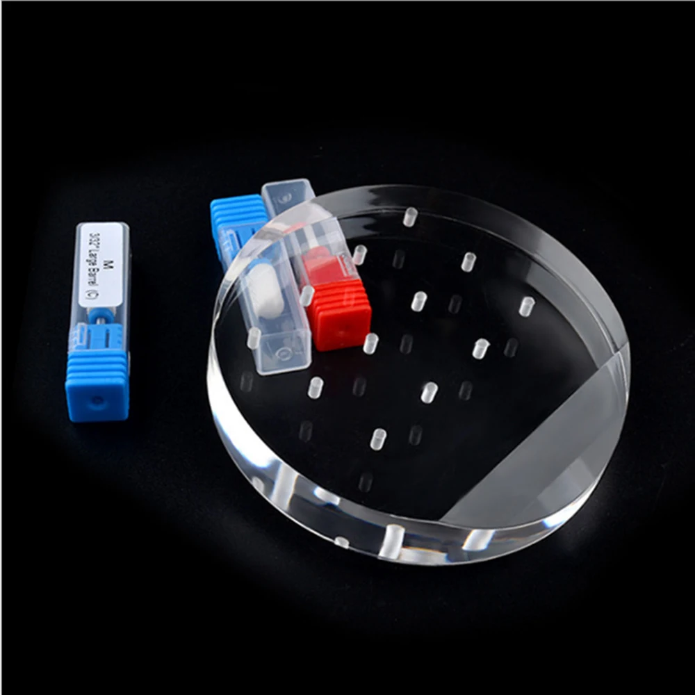 

12 Holes Acrylic Nail Drill Bits Holder Acrylic Grinding Head Display Base Nails Art Manicure Tool