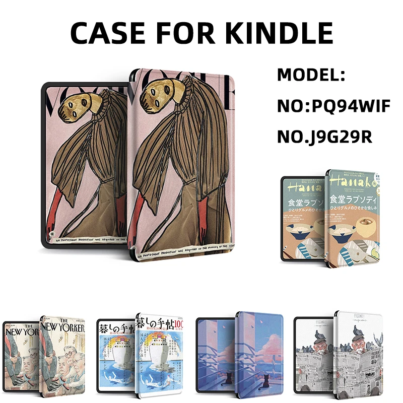 

For Kindle Paperwhite 4 Case Japanese Printed Silicon Cover 10th Funda Automatic Wake-up Smart Cover all new kindle case 2019