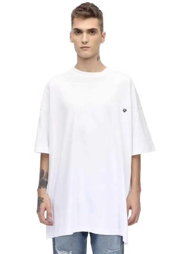 

vetements T-shirt Solid Color Casual Slim Fit Simple peace logo Summer Short Sleeve Top Round Collar Men women vetements Shirt