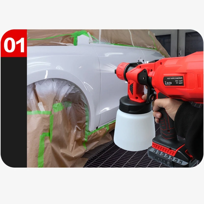 

550W Electric Spray 800ml Household Paint Sprayer Flow Control Airbrush Easy Spraying