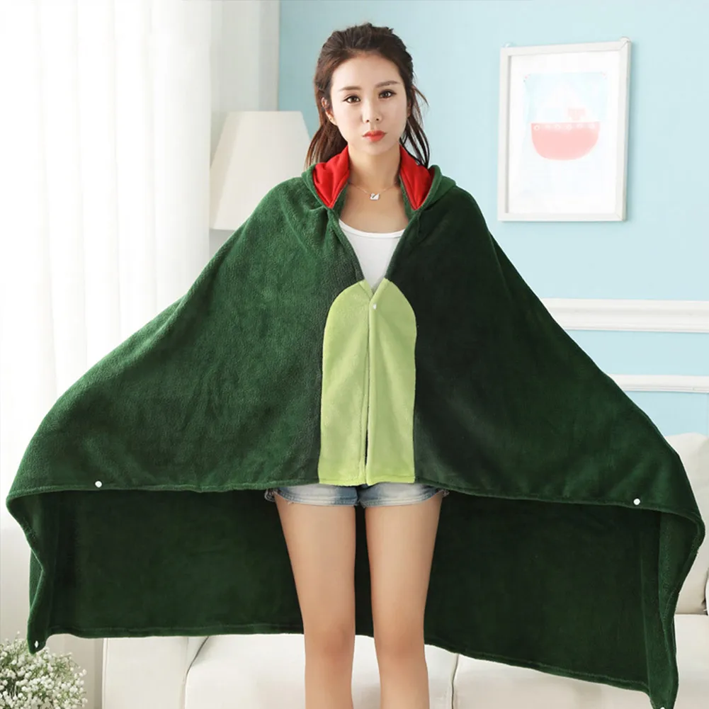 Теплая накидка из кораллового флиса с героями мультфильмов для офиса студентов