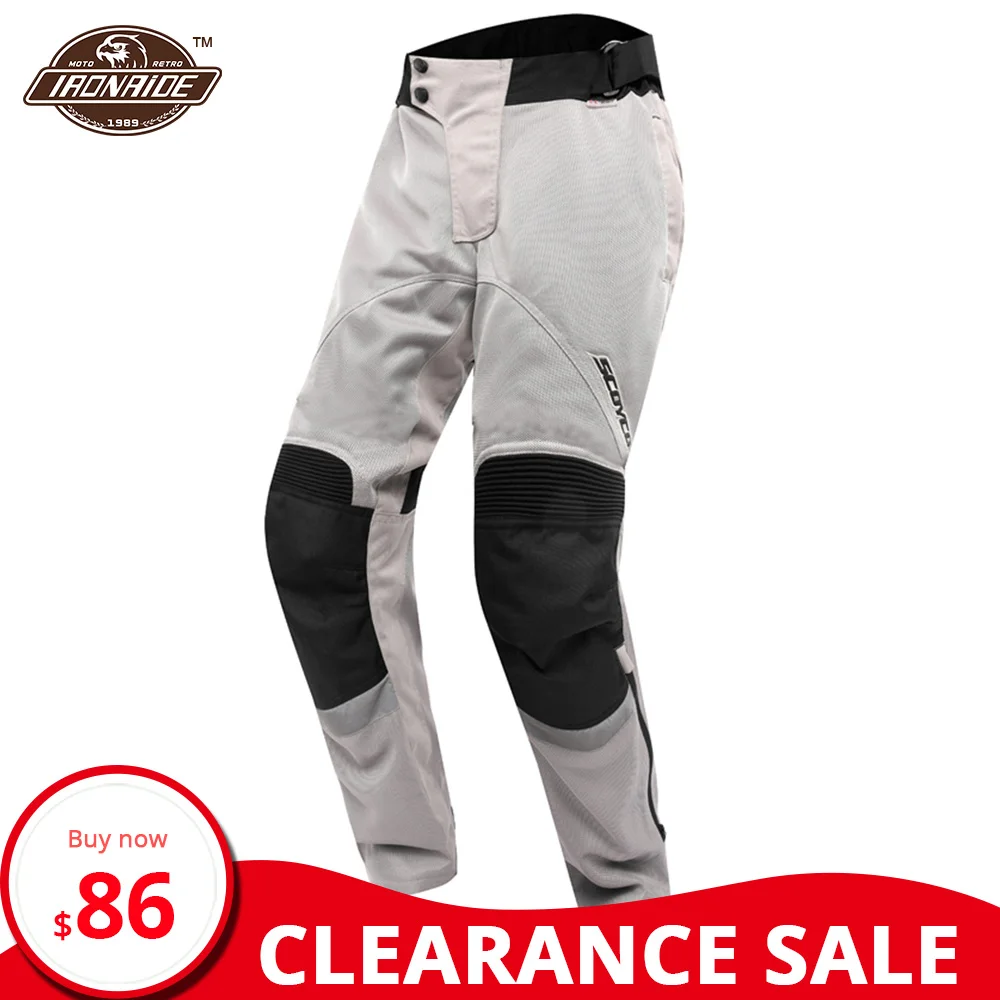

Clearance SCOYCO Men Motorcycle Pants Motocross Pants Summer Racing Clothing Protective Gears Night Reflective Moto Pants