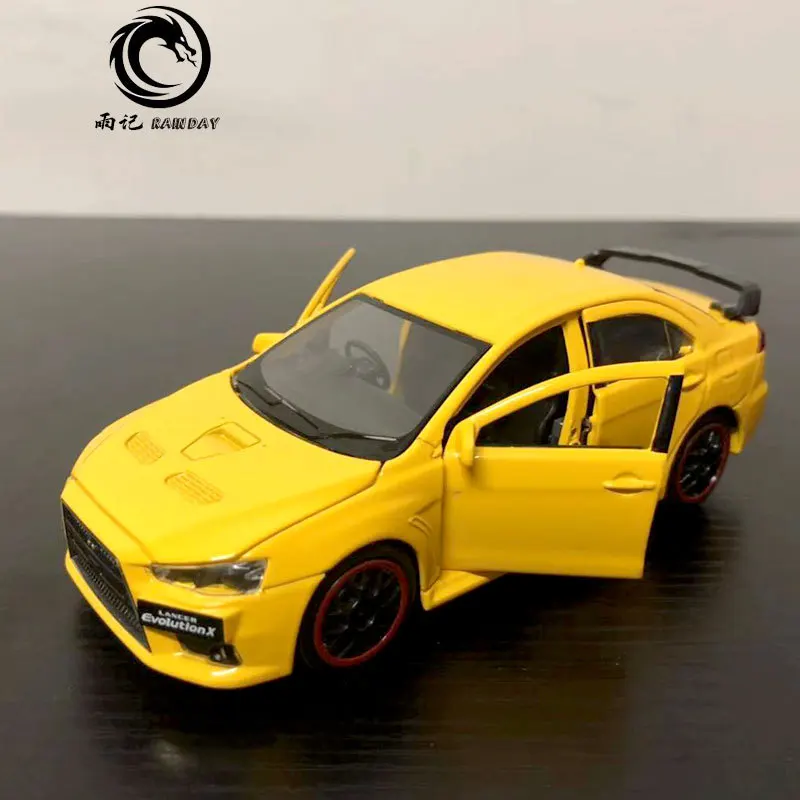 RD 1/32 масштабная модель автомобиля игрушки Mitsubishi Lancer Evolution X звук и свет Литье Металла Отступить модели автомобиля игрушки для подарка, для детей