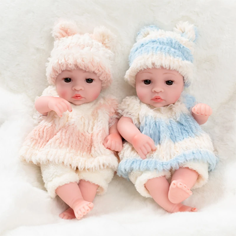 

Sweater 10Inch Full Body SIlicone Reborn Babies Doll Bath Toy Lifelike Newborn Baby Doll