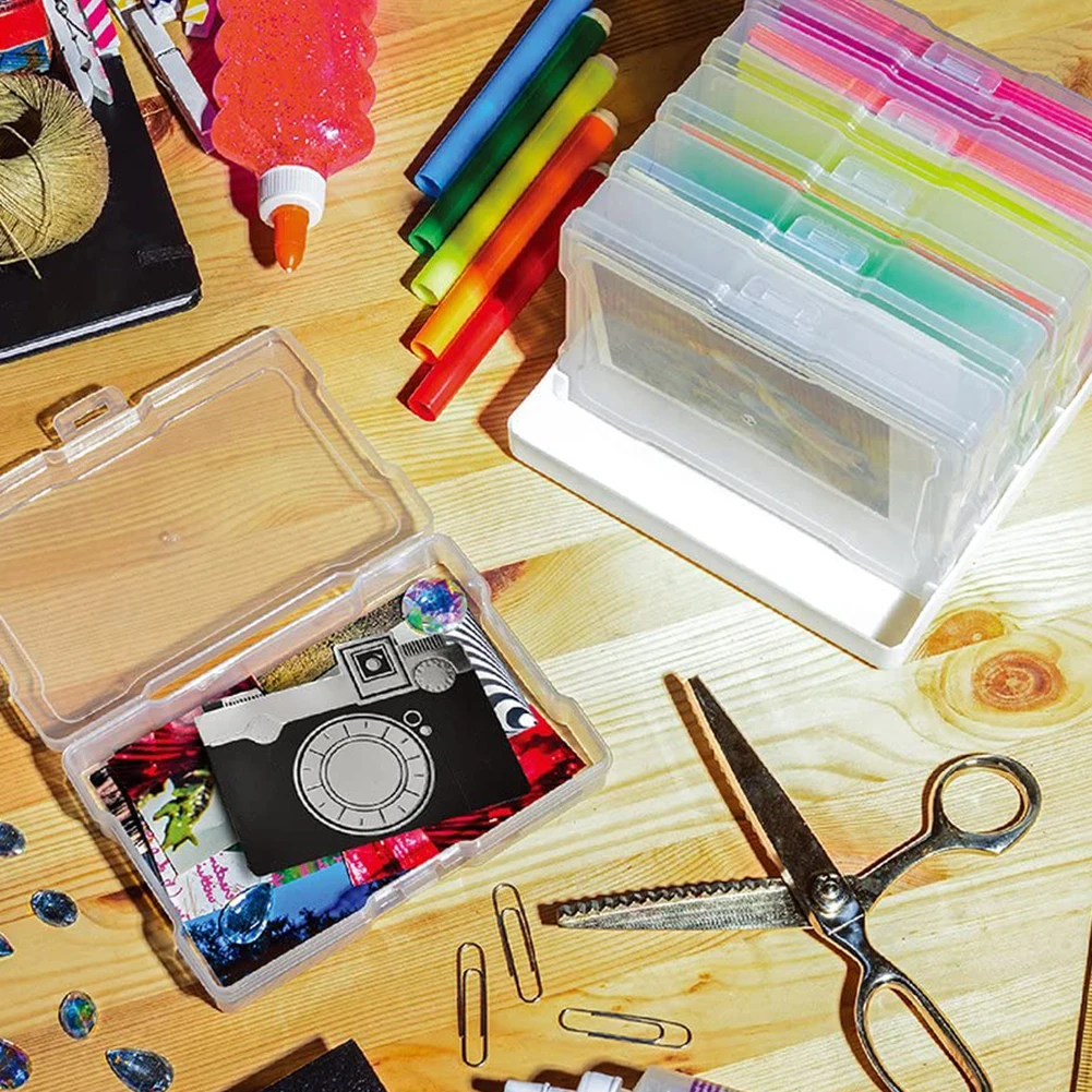 

Photo Storage Box Photo Keeper Cases 16 Boxes Plastic Photo Storage Organizer Suit Box for Jewelry Rectangle Box Case