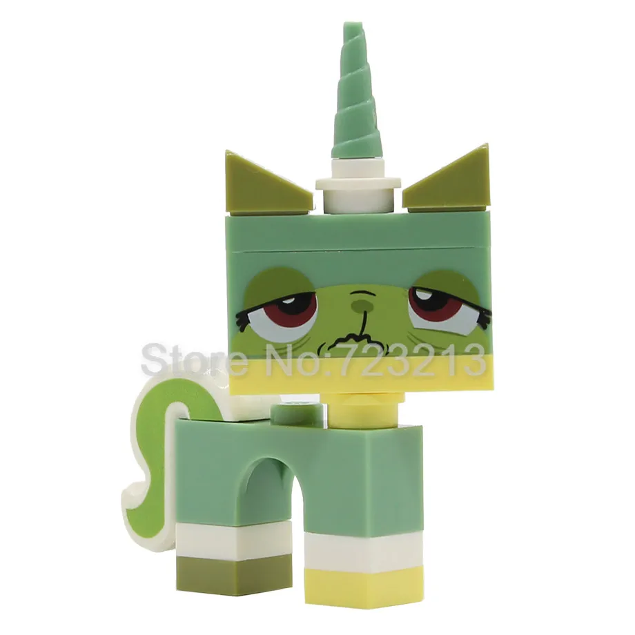 Мультяшная милая фигурка кошки Unikitty Queasy Biznis злый Китти Астро строительные блоки