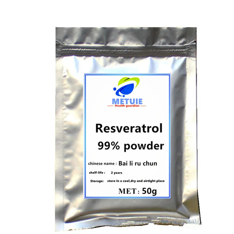 

99% Resveratrol Powder Polygonum cuspidatum extract Skin Whitening Anti Aging NMN HPLC 100-1000g