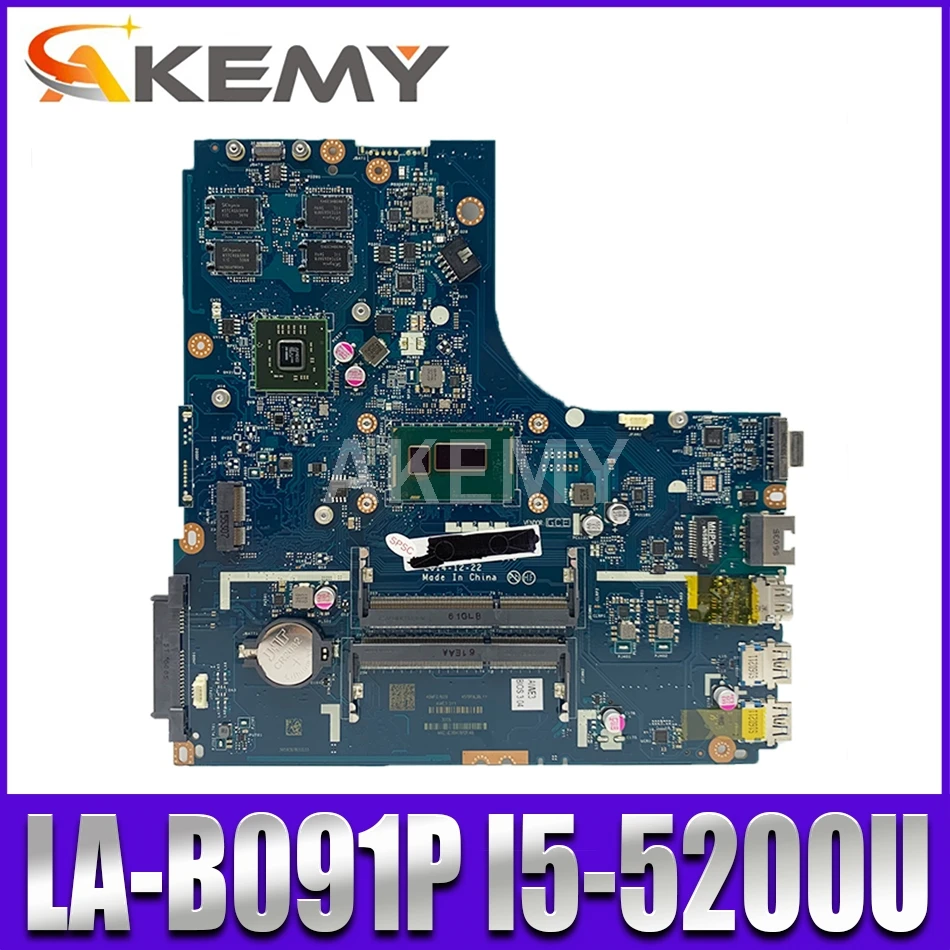 

Новая mainboard для For Lenovo Ideapad B50-70 материнская плата для ноутбука ZIWB2/ZIWB3/ZIWE1 LA-B091P i5-5200U 2GB GPU