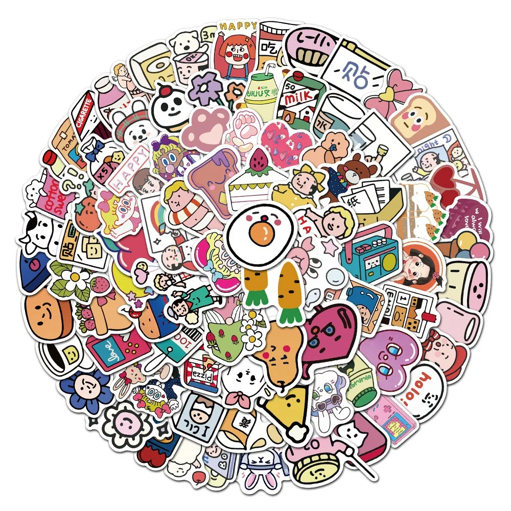 

10/30/50PCS Cartoon Cute Girl Heart Sticker Decals Laptop Skateboard Suitcase Water Cup Gift Toy Waterproof Sticker Wholesale