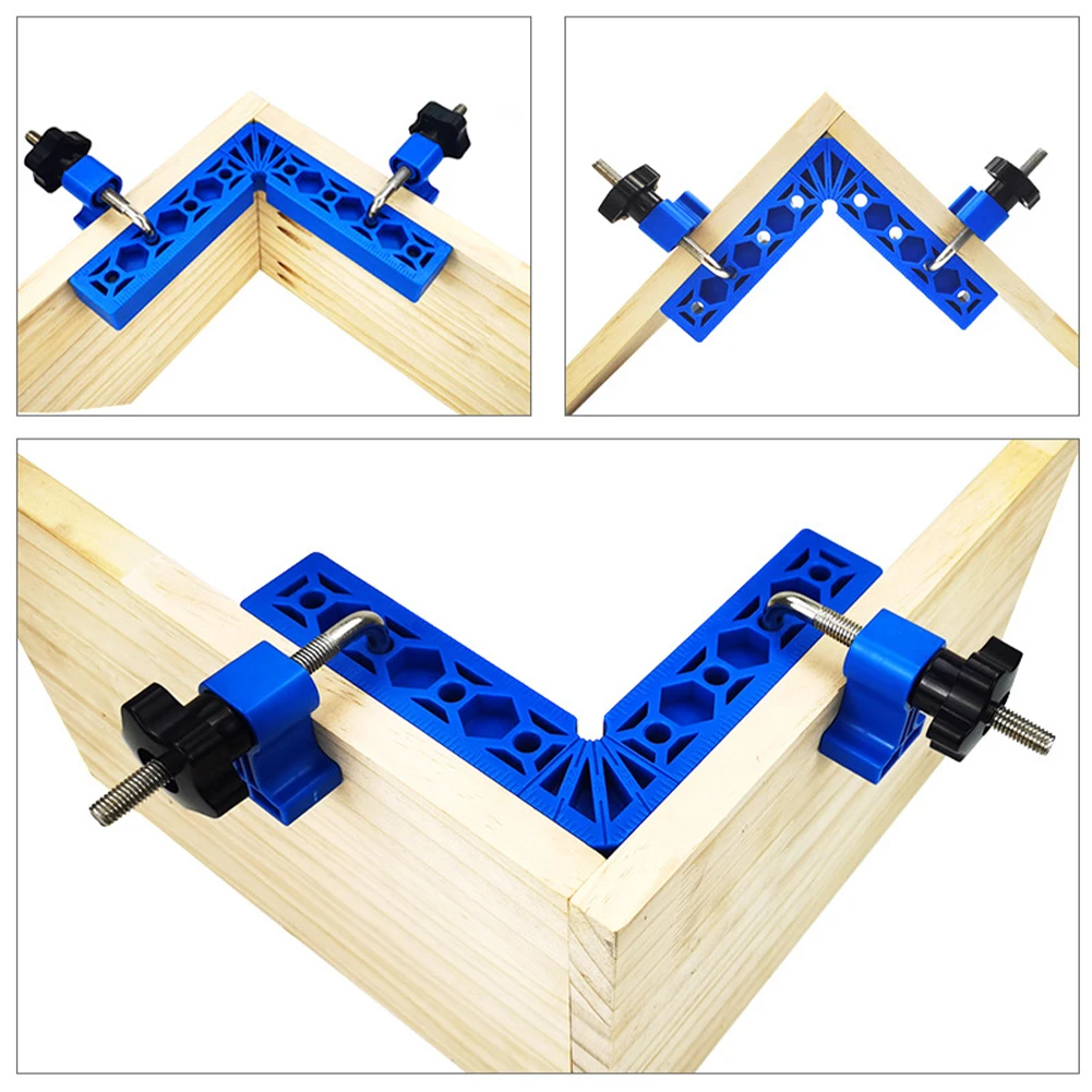 

2pcs L-Shaped Auxiliary Fixture Splicing Board 90 Degrees Positioning Panel Fixed Clip Carpenter's Square Ruler Woodworking Tool