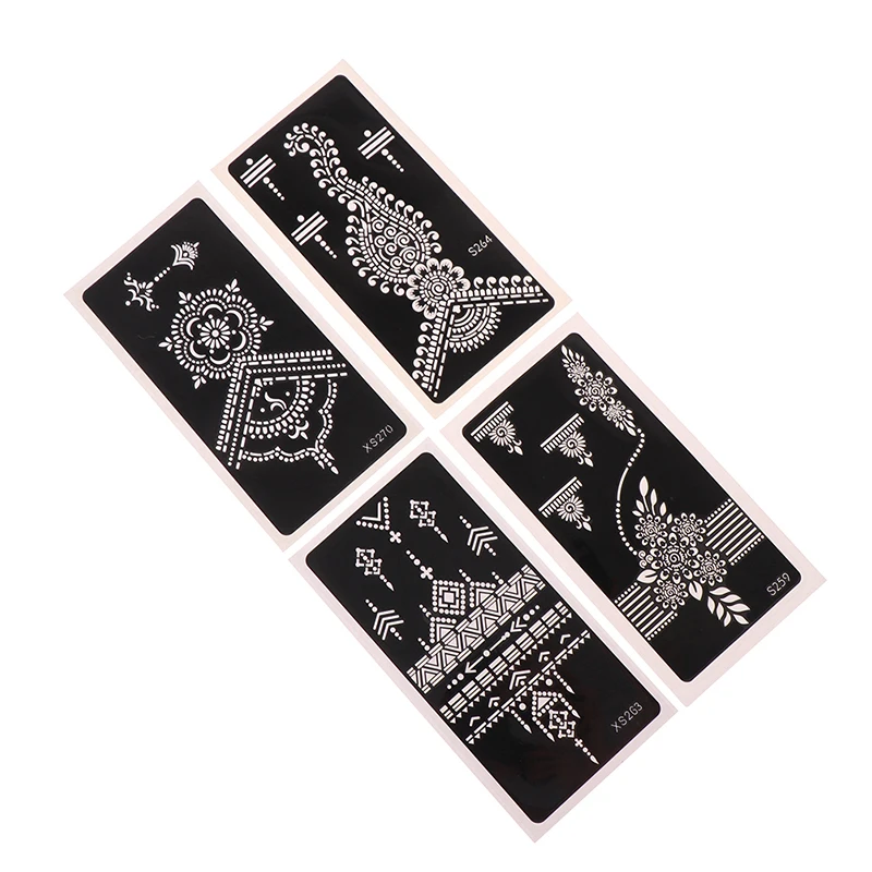 

Fashion Henna Tattoo Stencil Temporary Hand Tattoos Wedding Painting DIY Body Art Paint Sticker Template Kit Tools