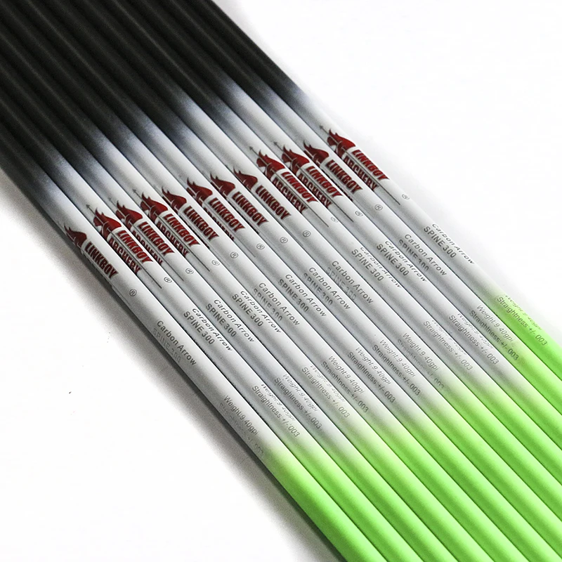 Охотничий арбалет для стрельбы из лука 12 шт. чистый углерод стрелы вал Spine300 340