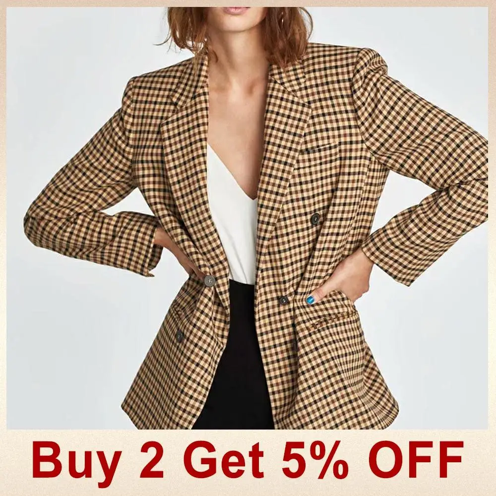 Блейзер Женский двубортный осенне-зимний с отложным воротником | Женская одежда