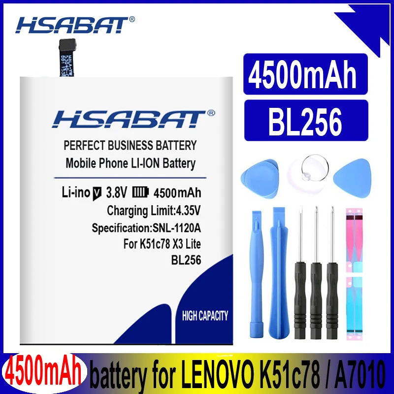 Аккумулятор HSABAT 4500 мАч BL256 для Lenovo Lemon K4 Note K4note / X3 Lite K51c78 A7010|Аккумуляторы мобильных