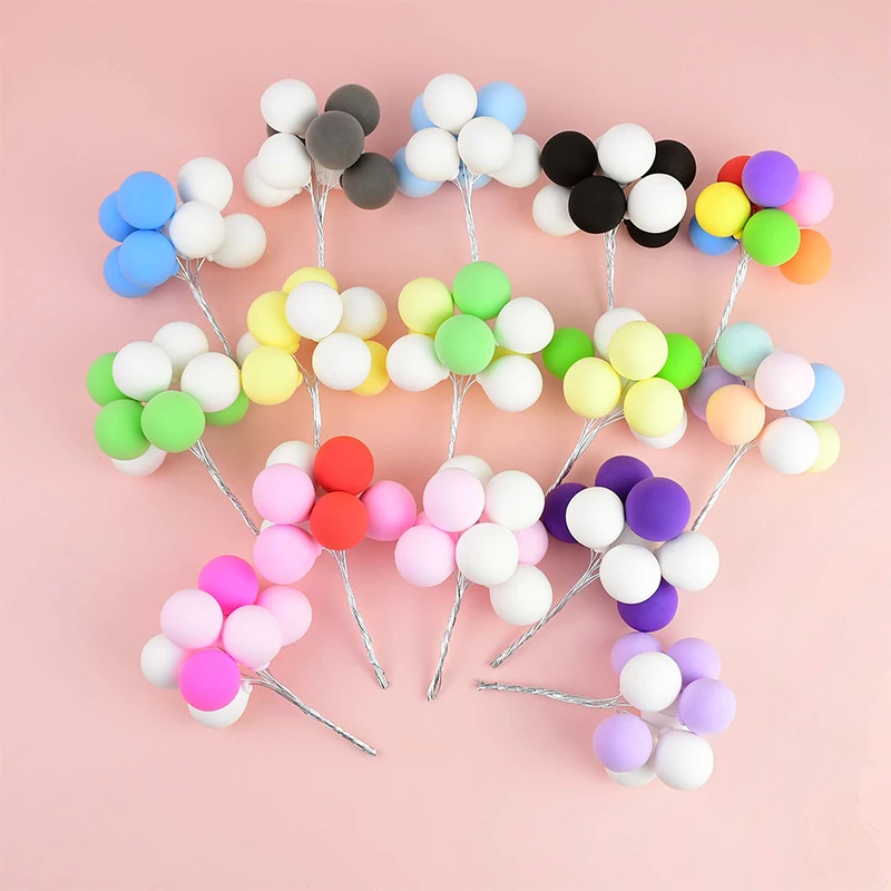 

8pc/set cake topper confession hot air balloon wedding soft clay cake dessert decoration wedding happy birthday party decoration