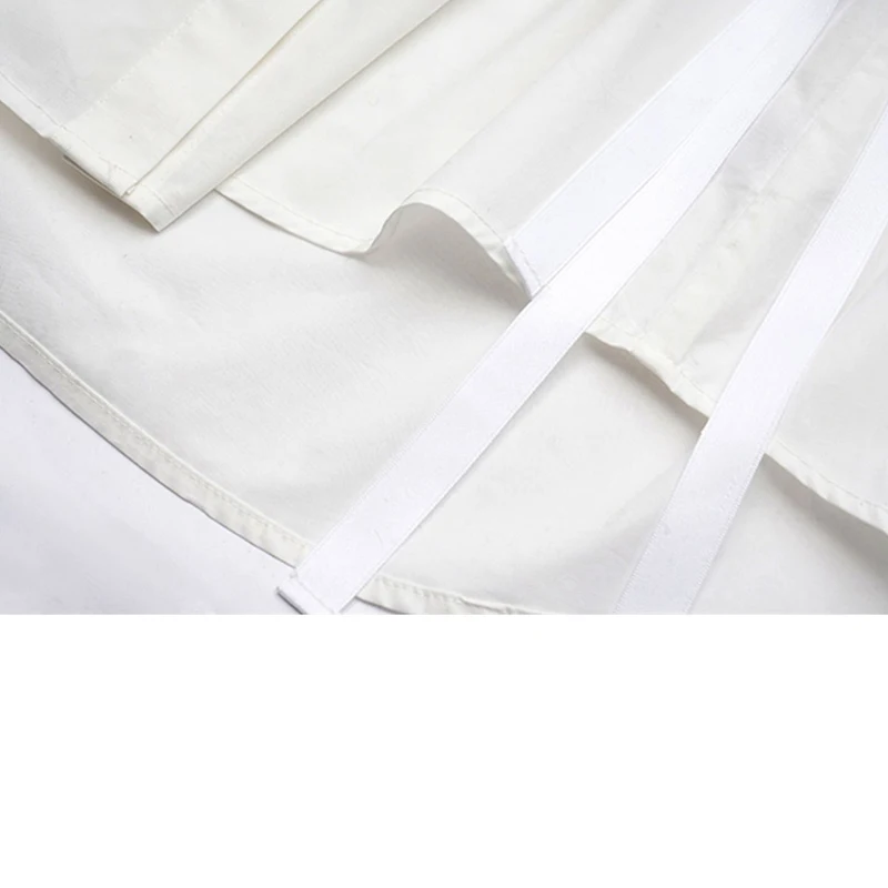 Белая дизайнерская блузка с завязкой на талии Новинка осени 2021 Женская Офисная