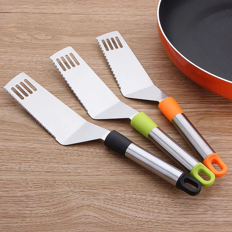 Нержавеющая сталь лопата для сыра пиццы пирога сервер держатель торта прорези