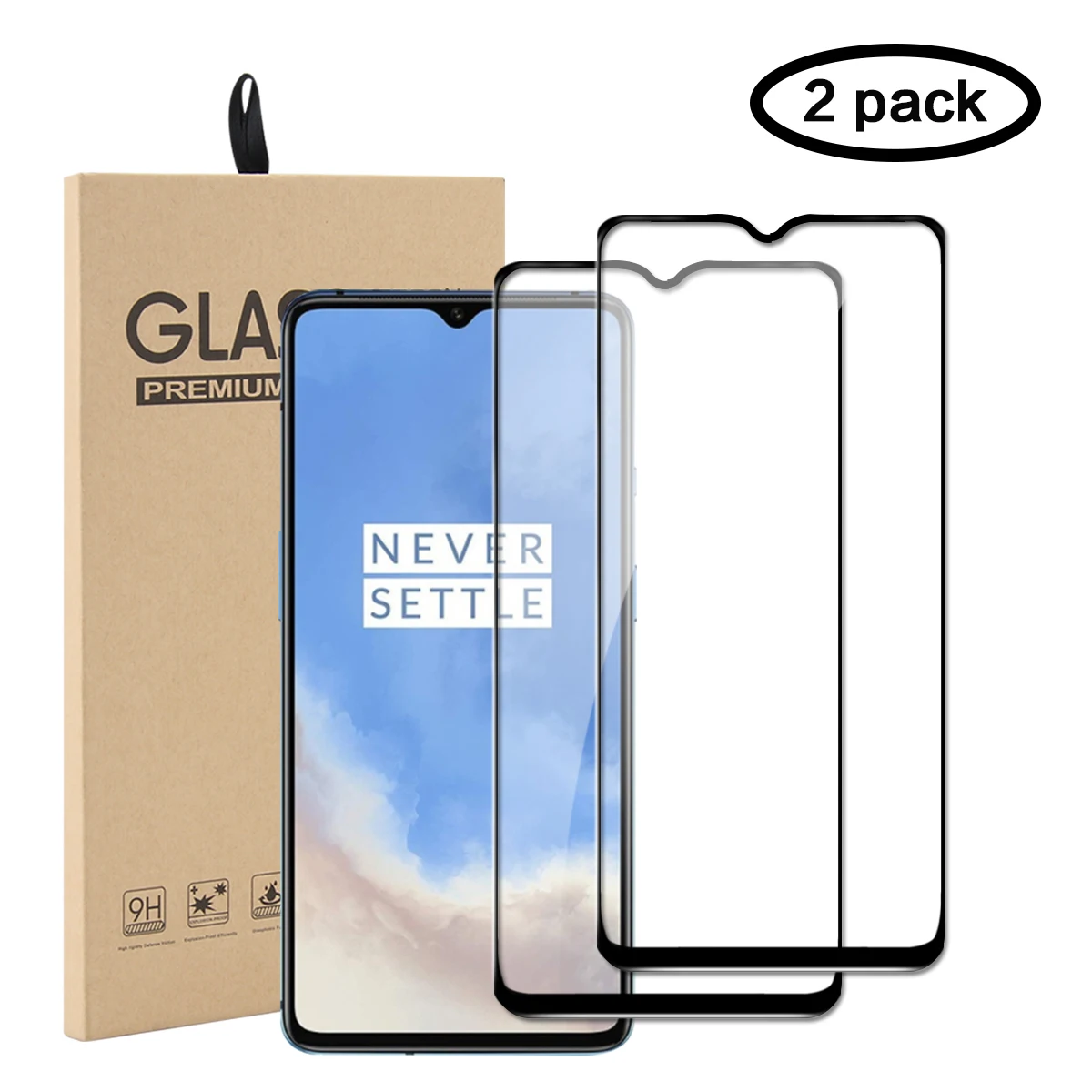 Защитная плёнка для экрана OnePlus 7T закаленное стекло полное покрытие