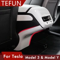 for tesla model 3 y carbon fiber abs model three 2020 white red car accessories model3 air outlet lower decorative cover