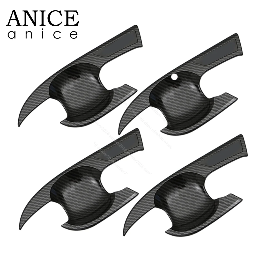 

Carbon fiber color Inner Door Handle Bowl Frame Decorator Cover fit for Toyota Corolla 2019