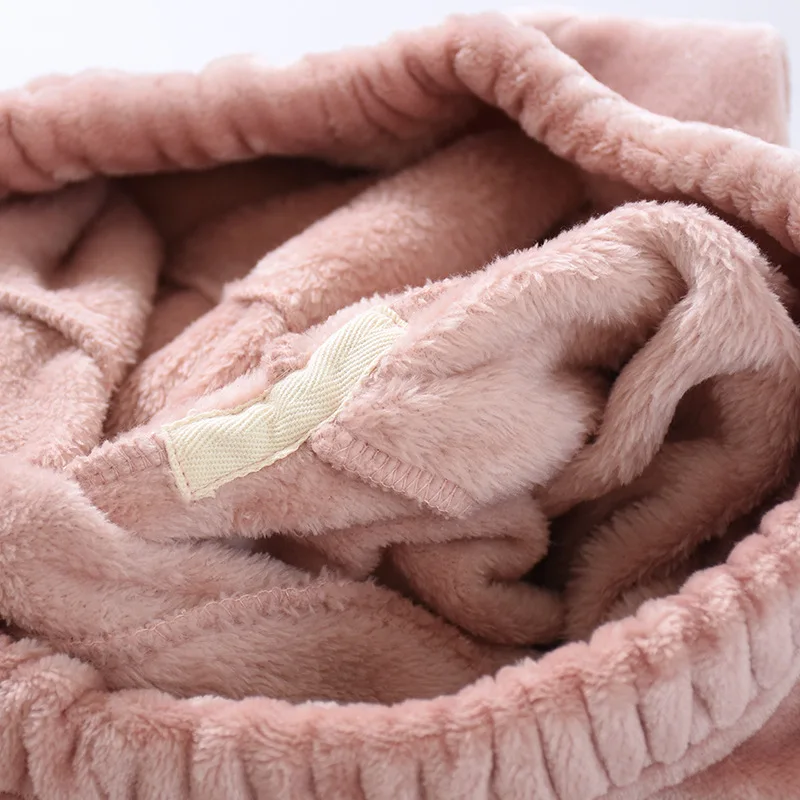 New autumn and winter couples flannel pajamas long-sleeved trousers 2-piece set of men's and women's home service suit thickened