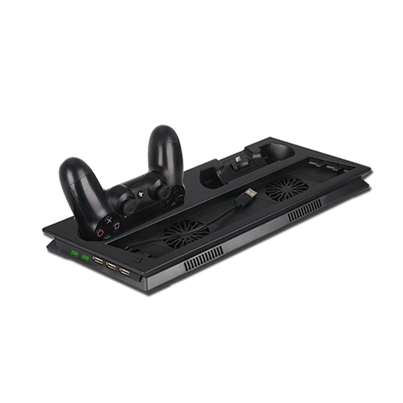 Вертикальная подставка с охлаждающим вентилятором для PS4 Slim/Pro/Обычная Playstation 4