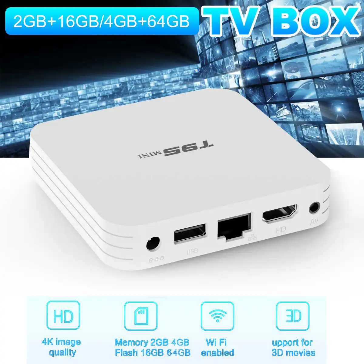 T95 MINI H313 4K TV Box Android 10 with Quad Core WIFI Smart Set Top IPTV OTT M3U Receiver for Netflix YouTube Media Player 2021 |