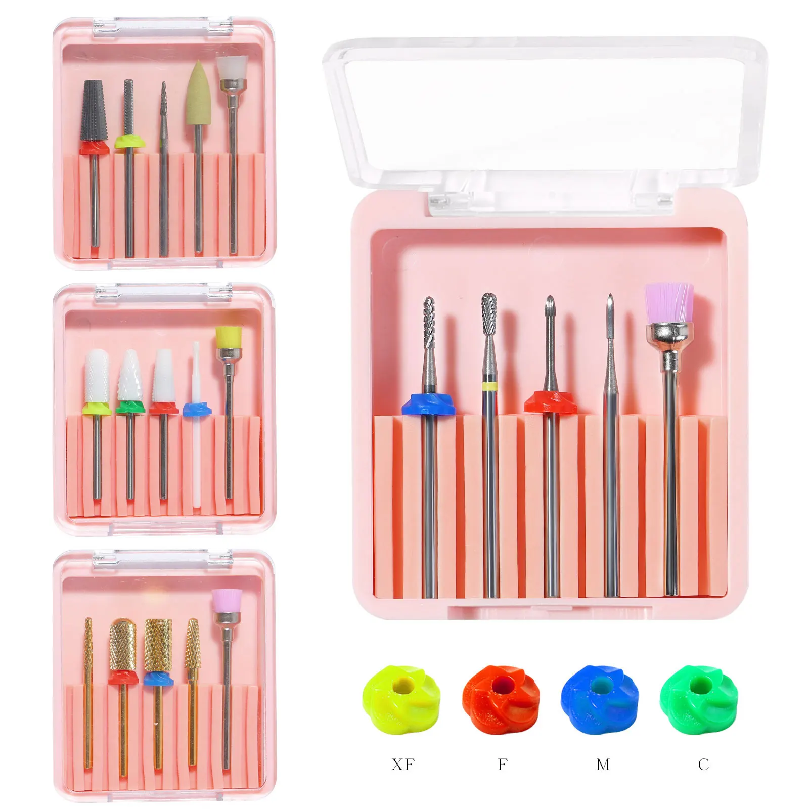 

Misscheering 5Pcs/Set Tungsten Steel Nails Accessories Tools for Art Decoration Fashion Ceramics Sanding Head for Manicure